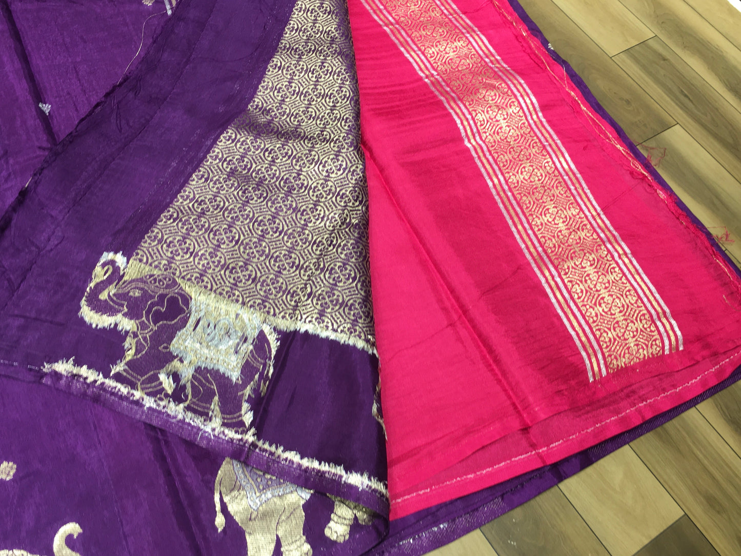 Crape silk saree