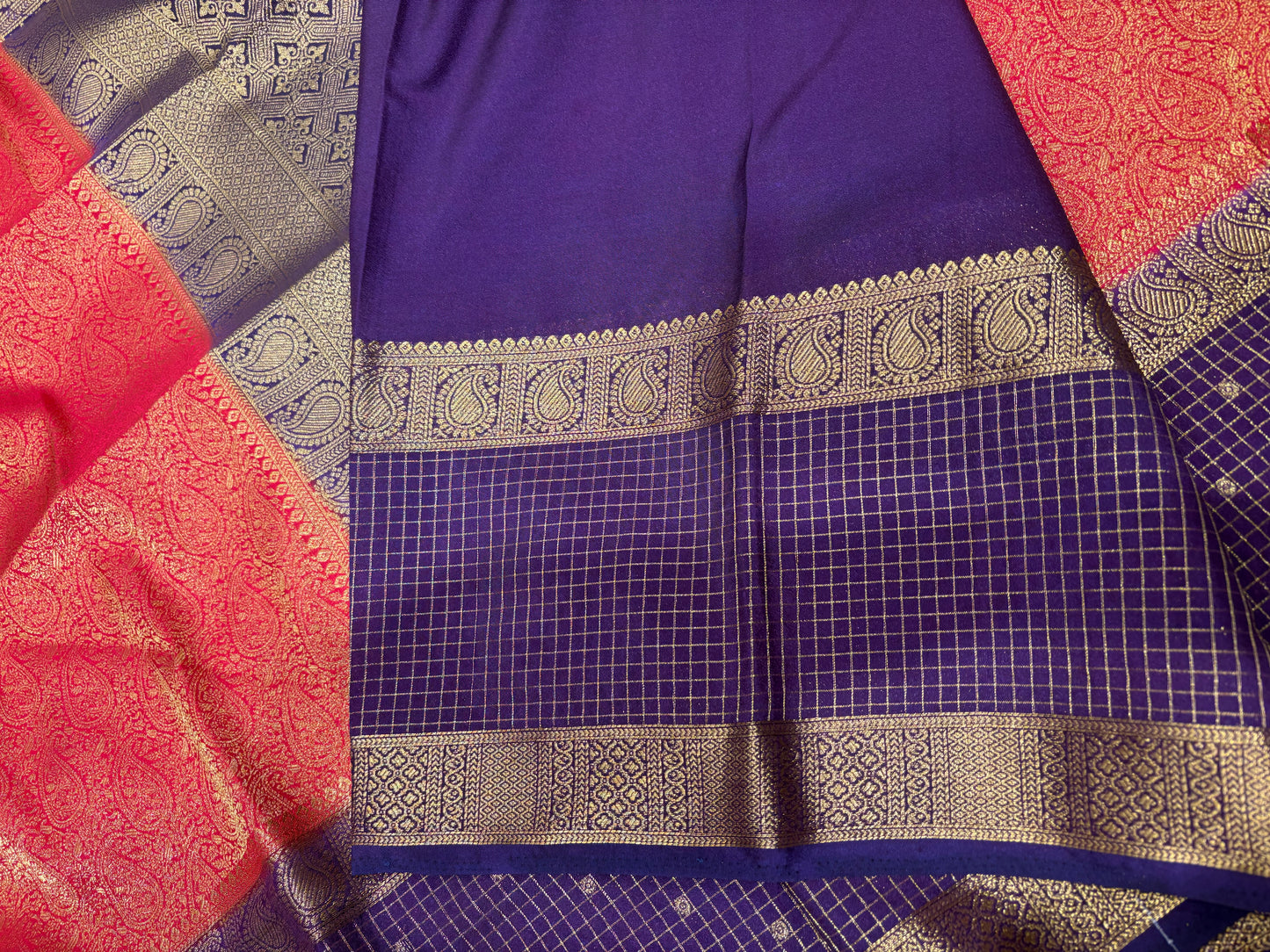 Semi Mysore Crape Saree