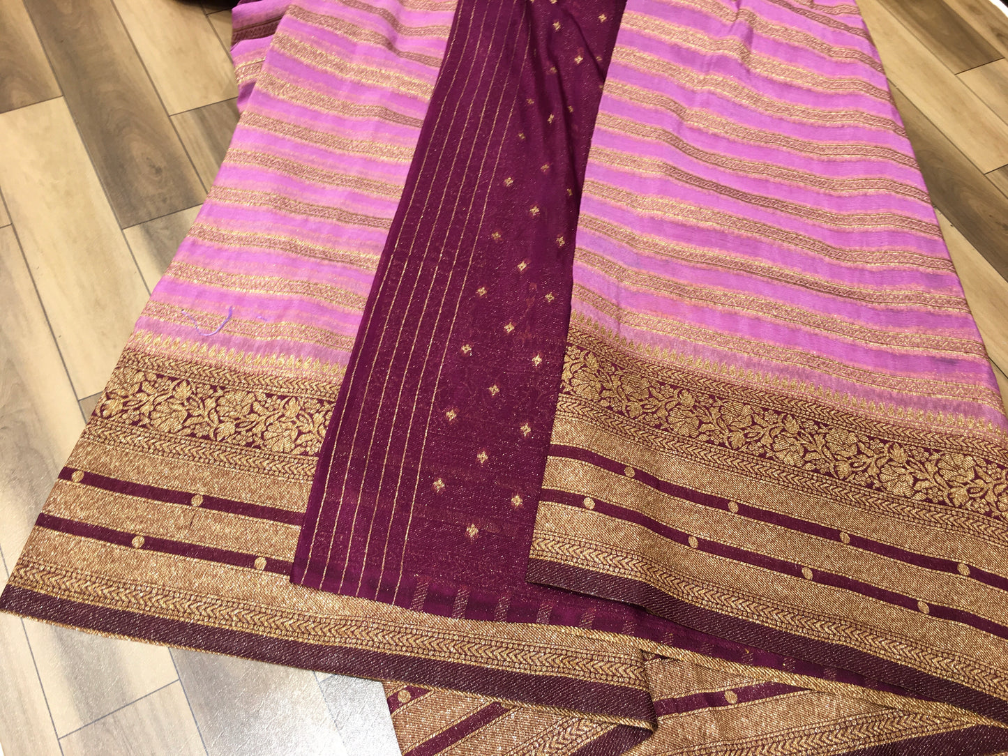 Dupion silk saree
