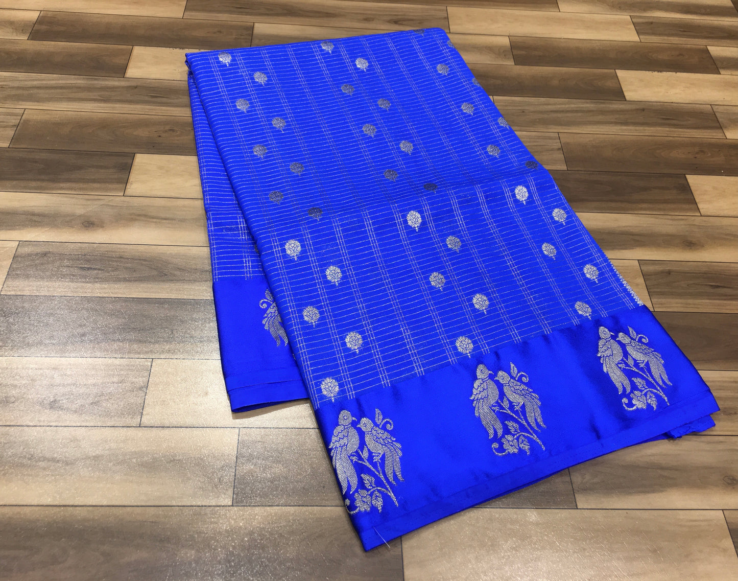 Semi crape with satin boarder