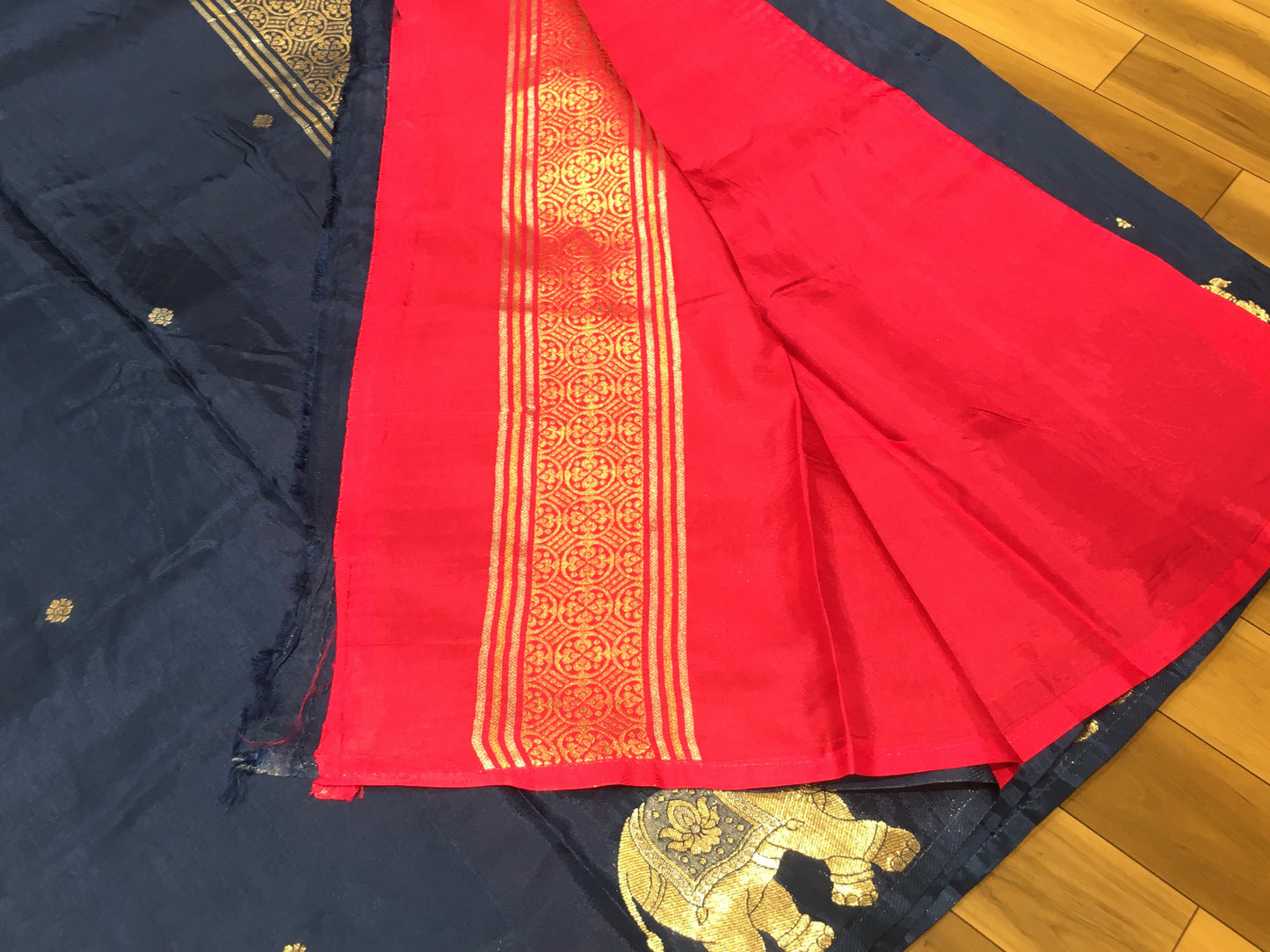 Crape silk saree