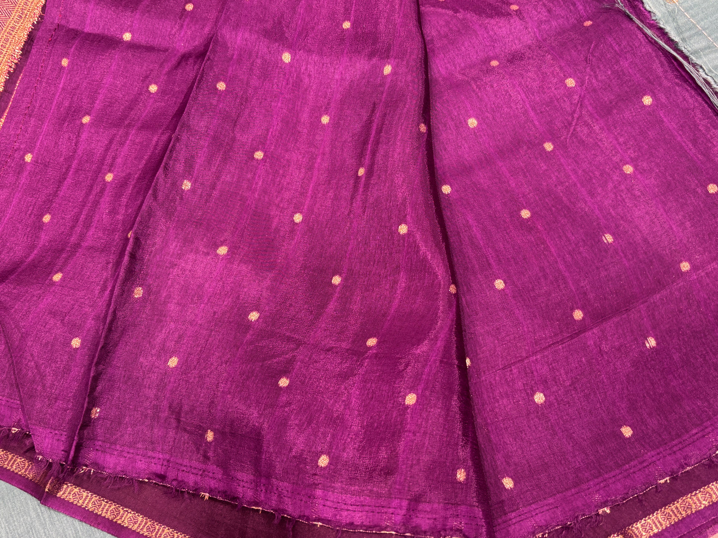 Satin crape saree