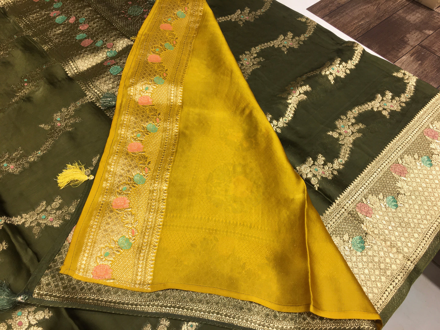 Satin crepe Saree
