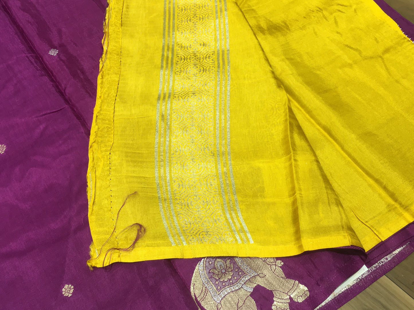 Crape silk saree