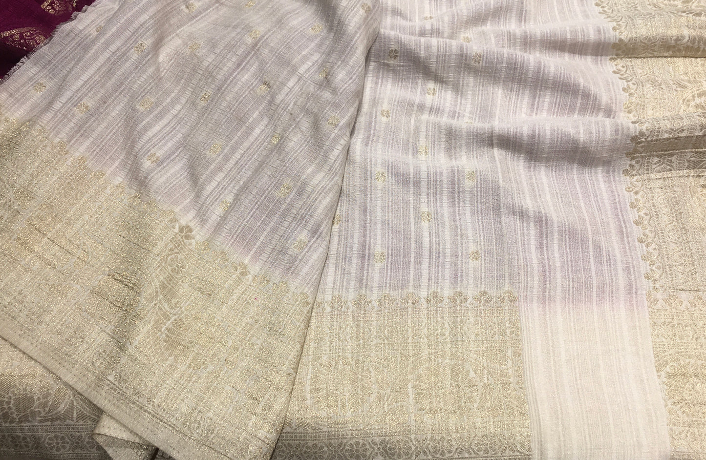 Wrinkle chiffon saree