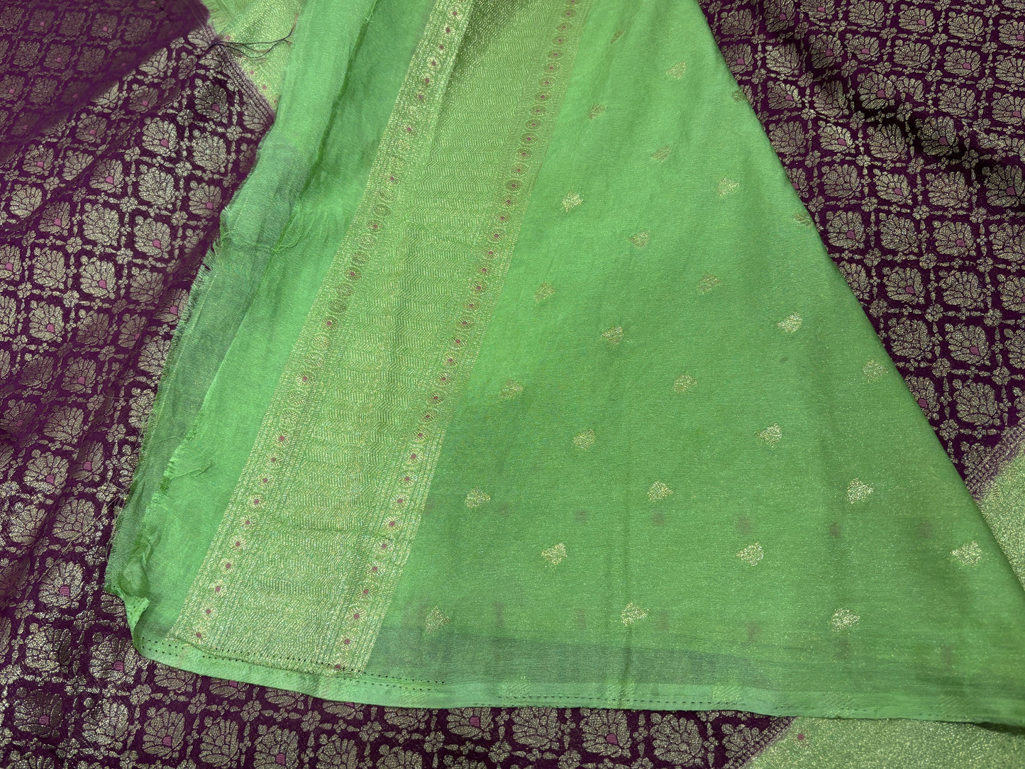 Chiffon crape saree