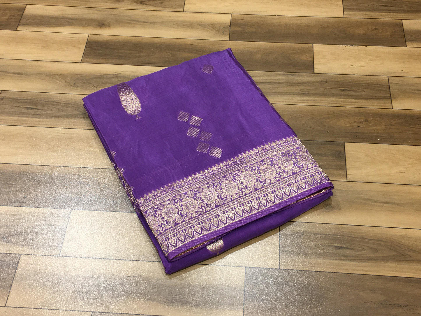 Satin crape saree