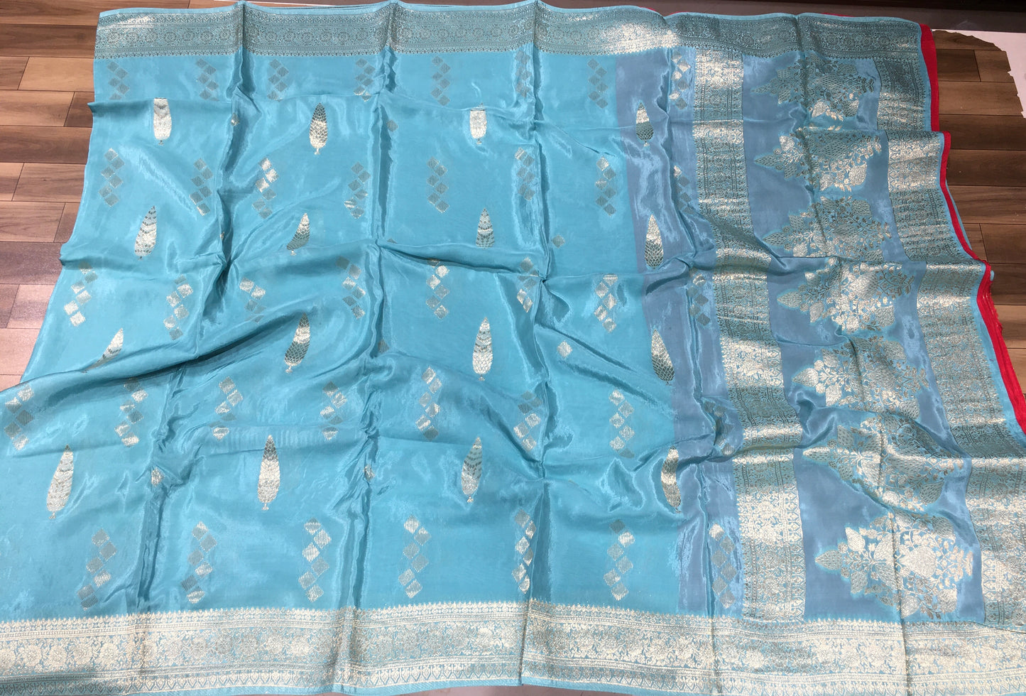 Satin crape saree