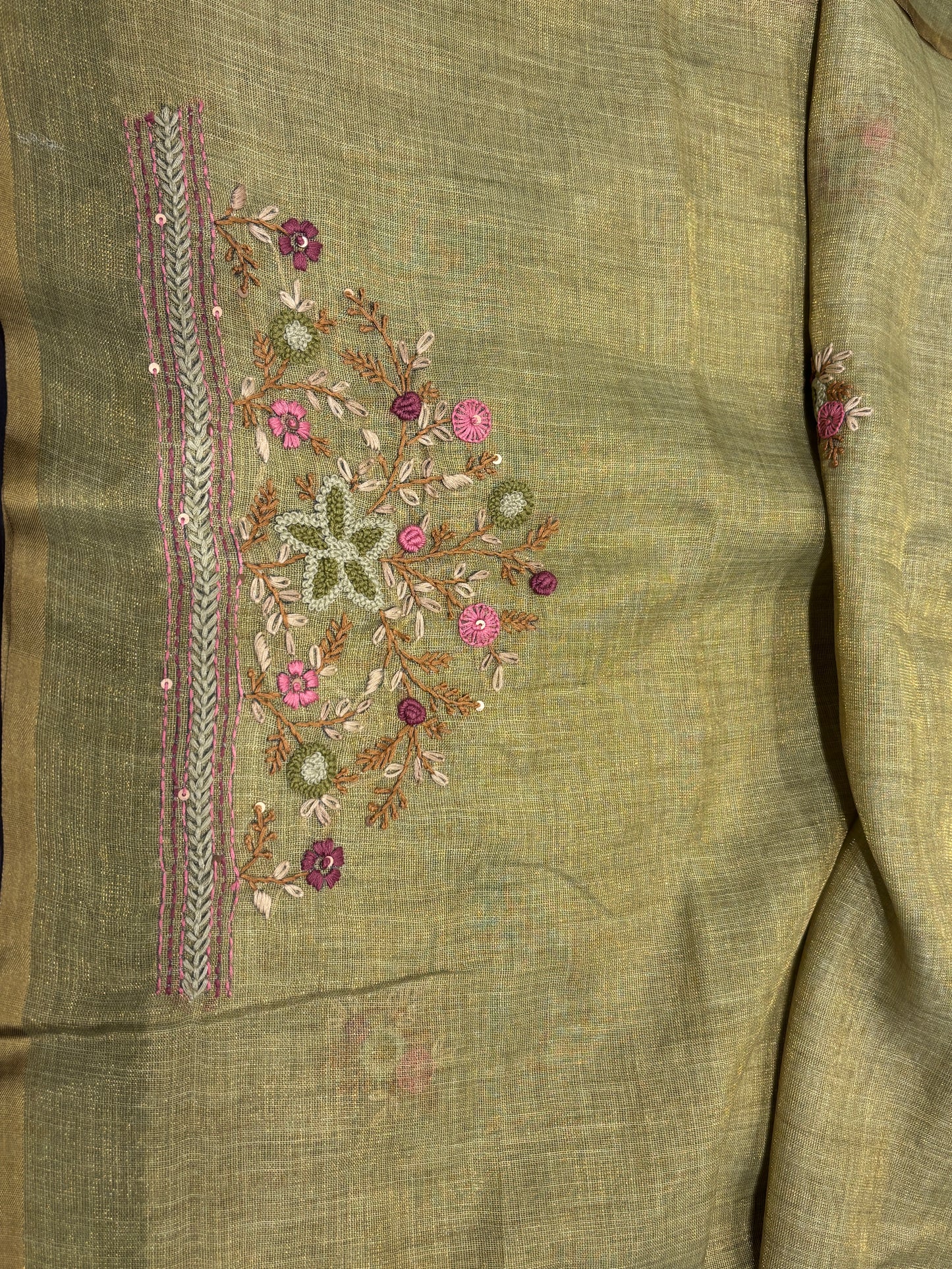 Lilen cotton saree