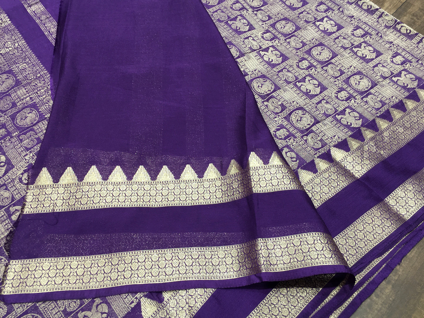 Chiffon broced saree