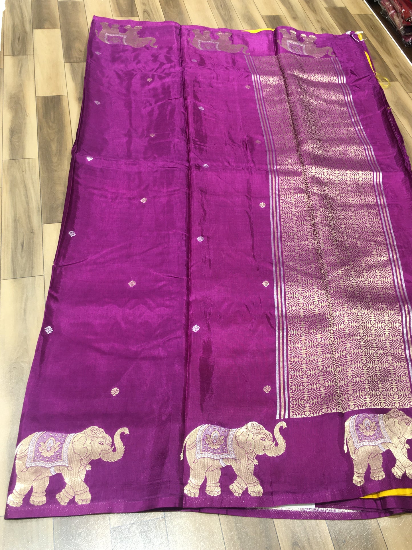 Crape silk saree