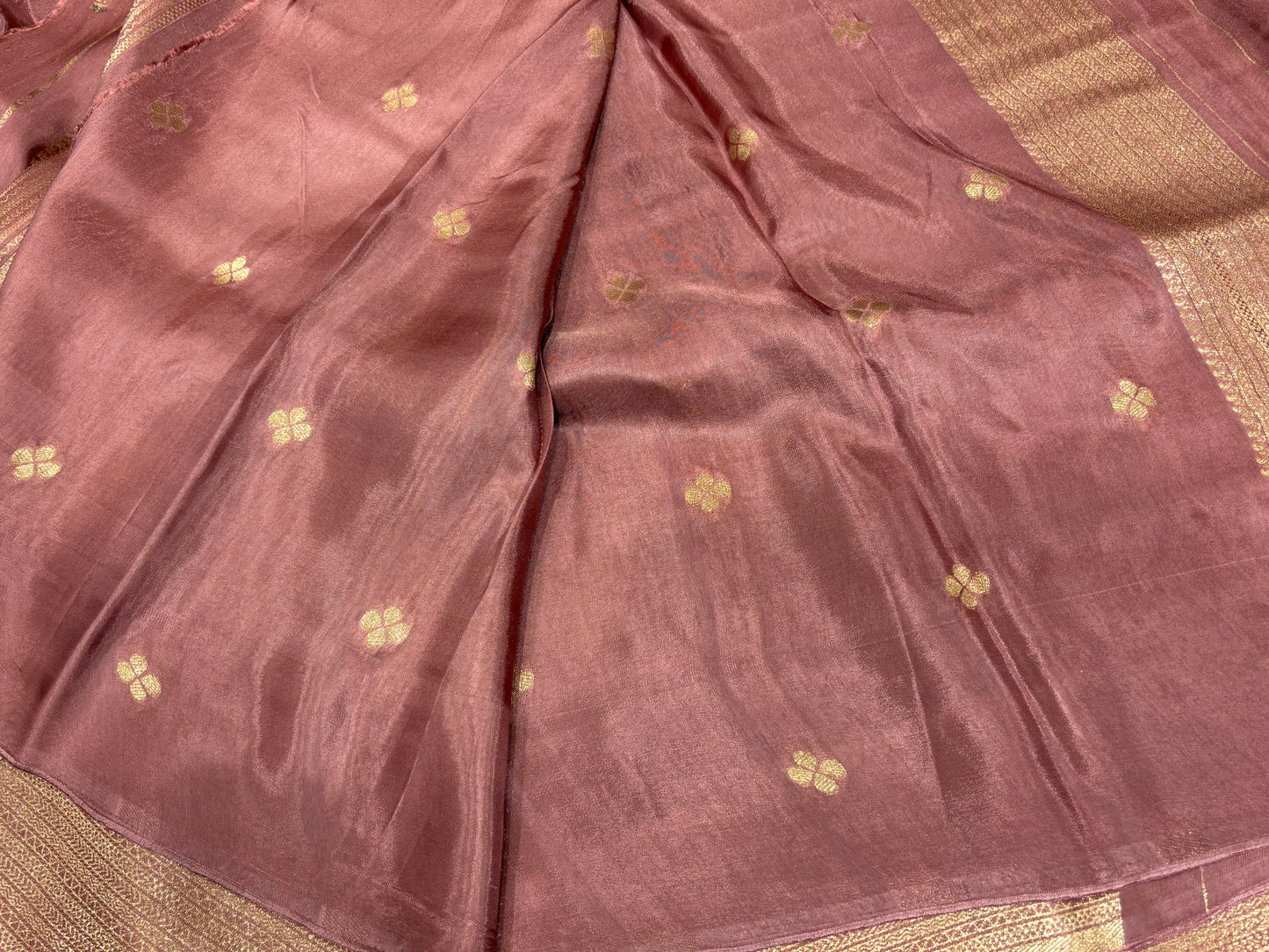 Satin crape saree