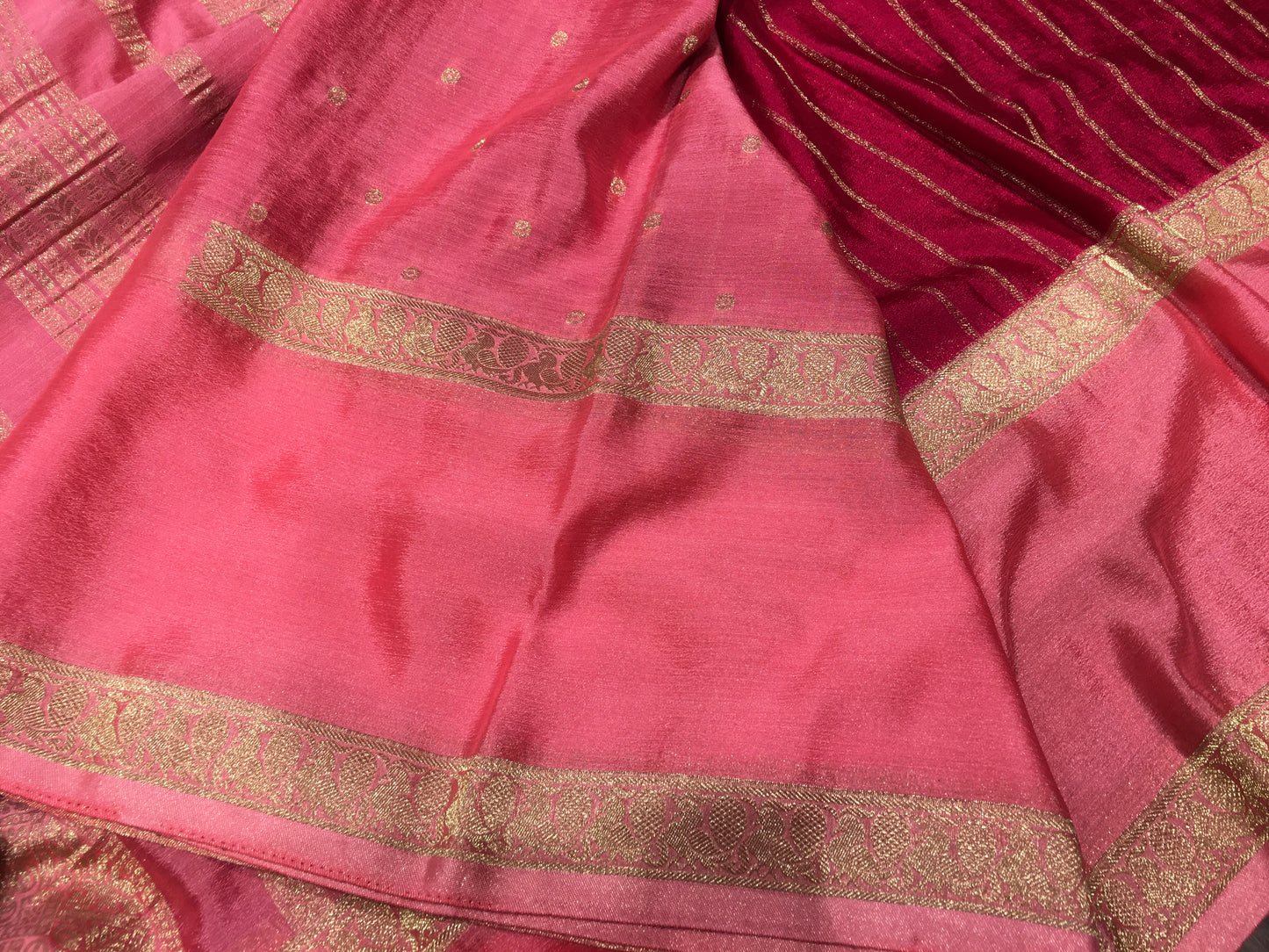 Wrinkle chiffon saree