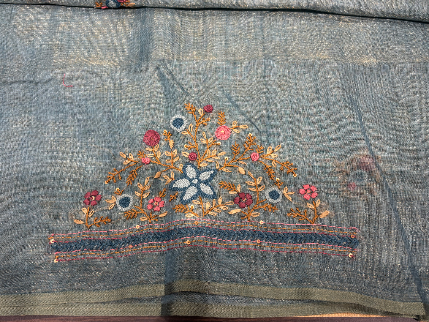 Lilen cotton saree