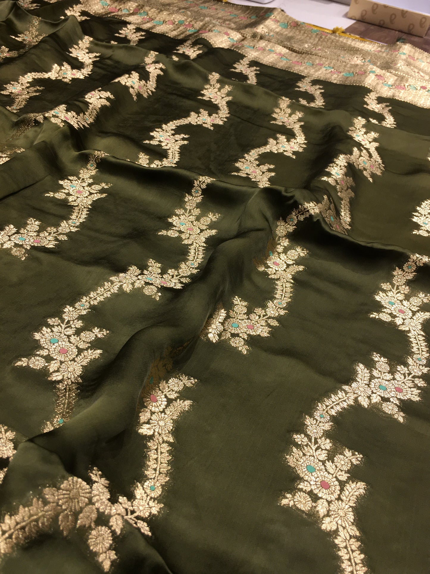 Satin crepe Saree