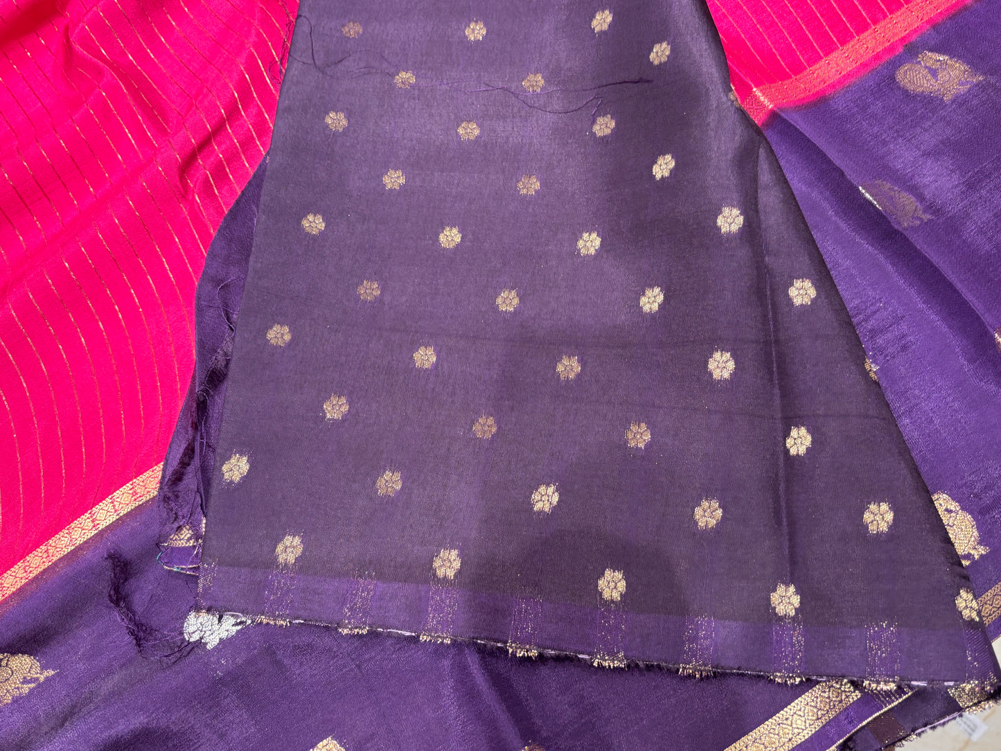 Semi Mysore crape saree