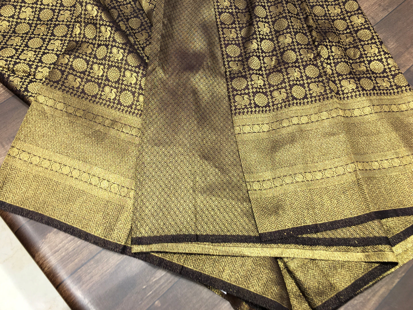 Satin crape saree