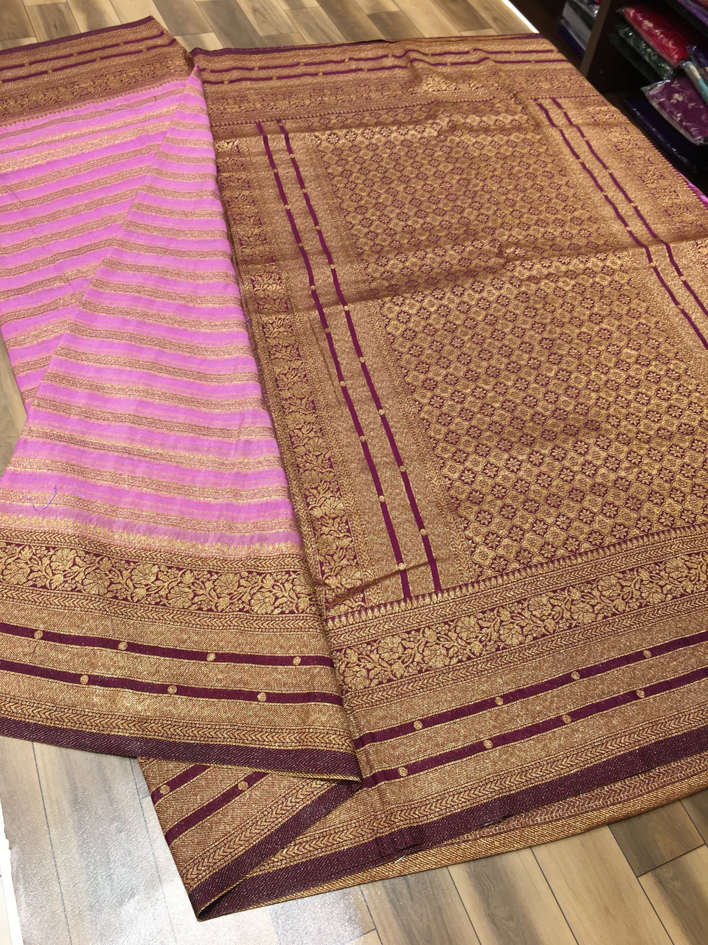 Dupion silk saree