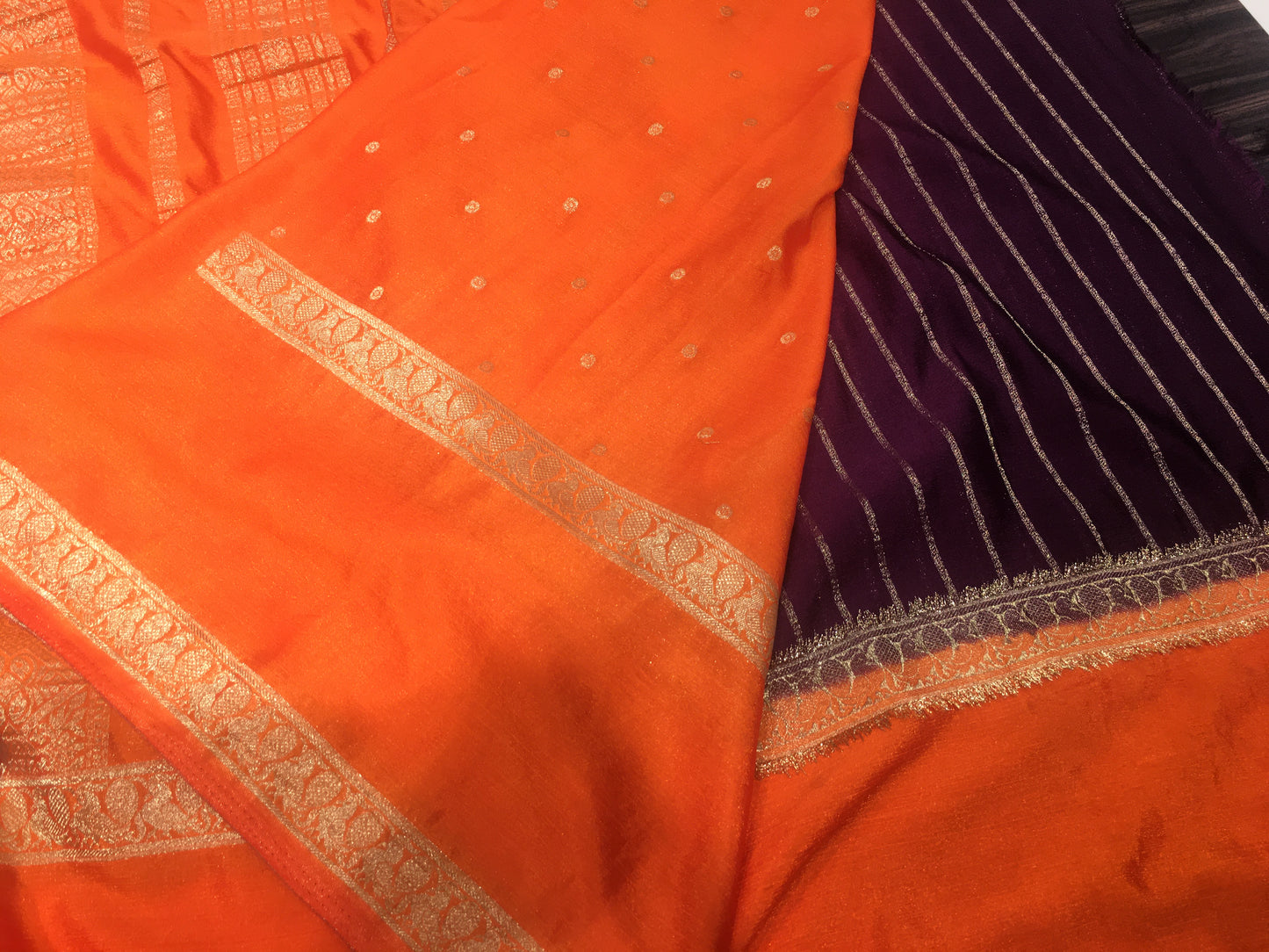 Chiffon crape saree