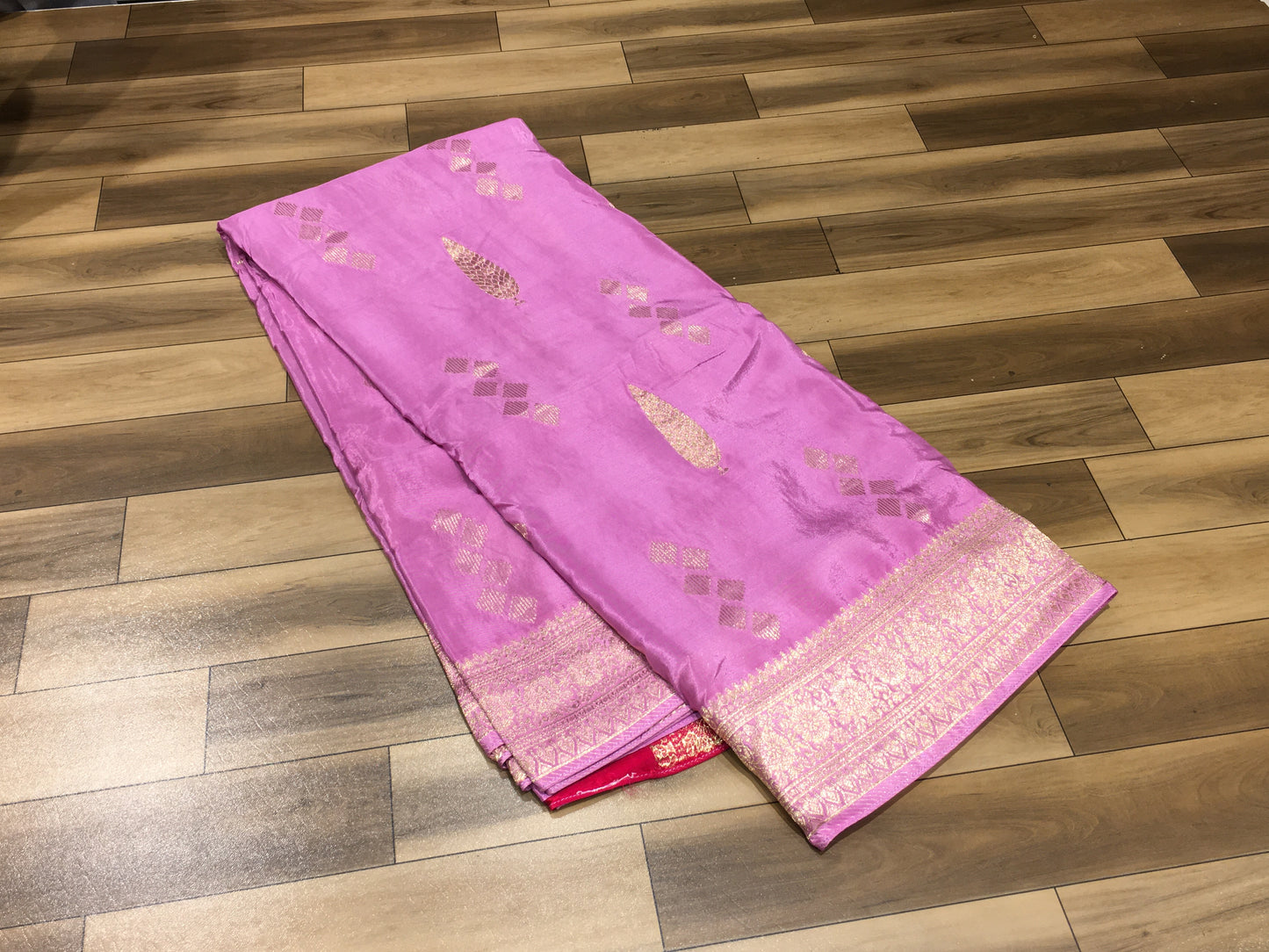 Satin crape saree