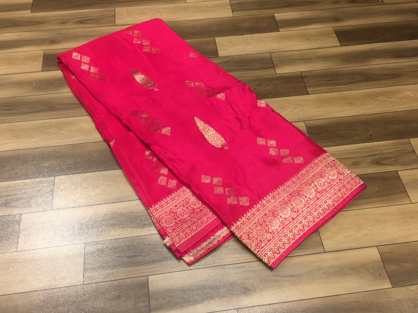 Satin crape saree