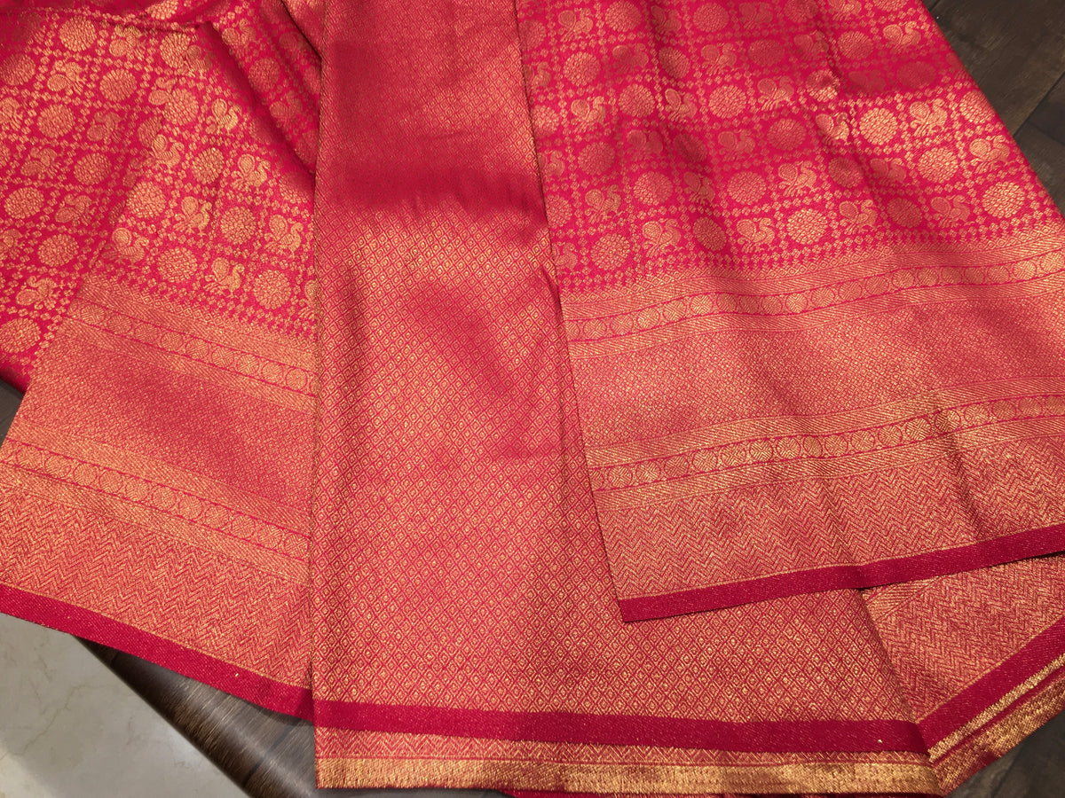 Satin crape saree