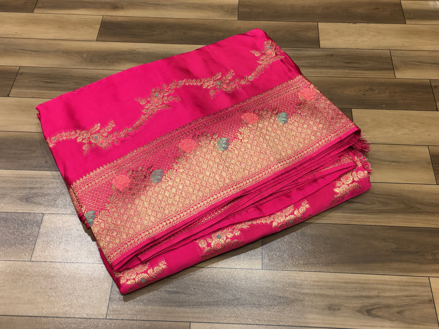 Satin crape saree