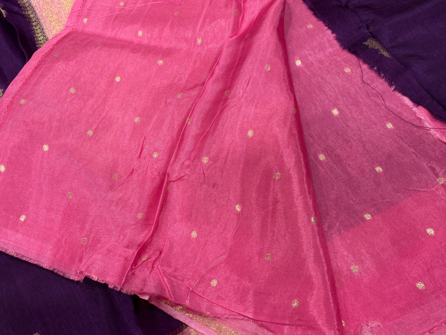 Satin crape saree