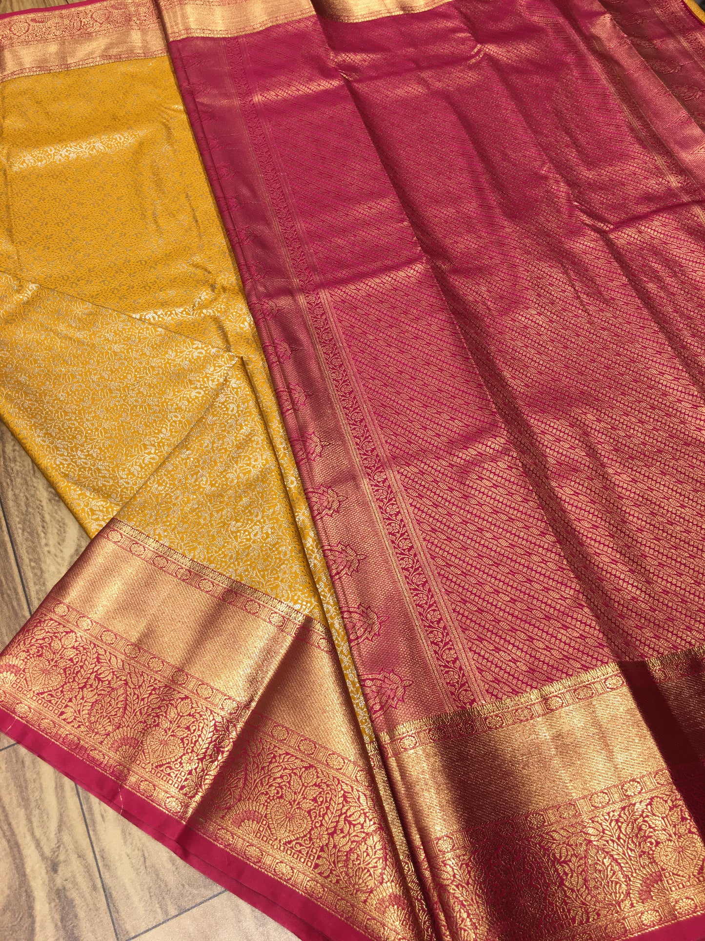 Semi Kanchipuram brocade