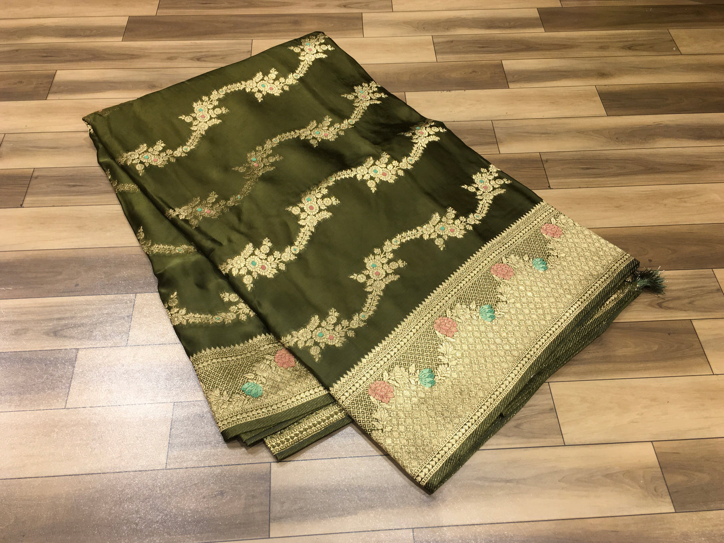 Satin crepe Saree