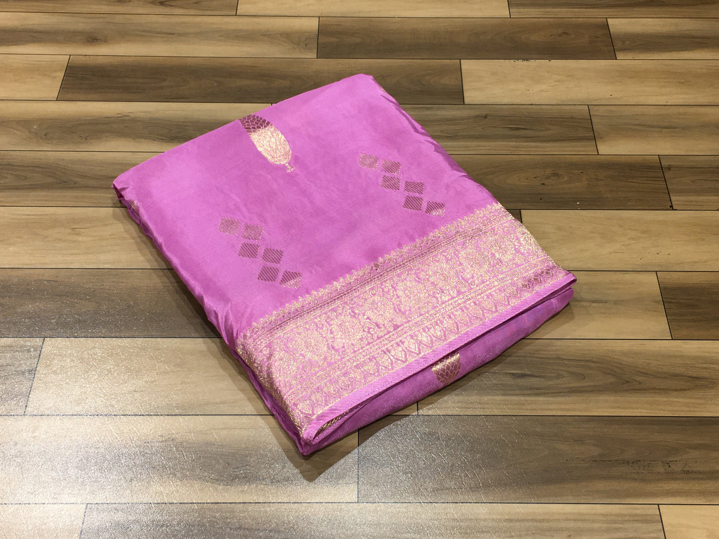 Satin crape saree