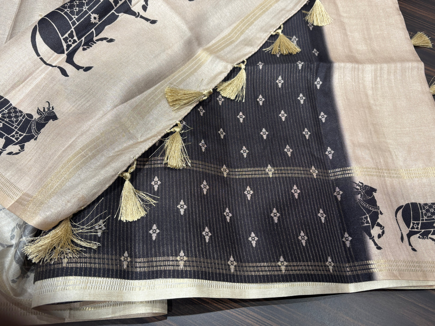 Soft tussar saree