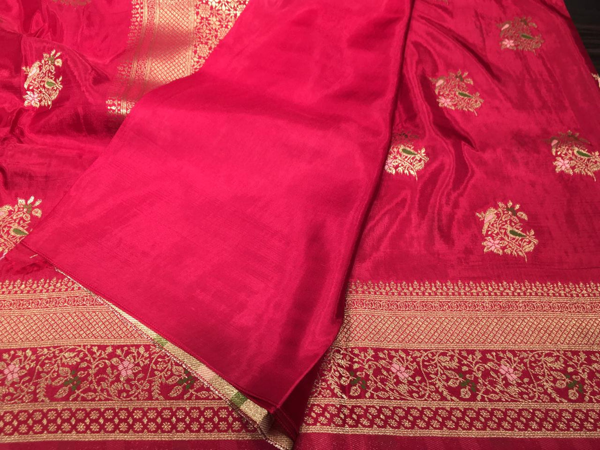 Satin Meena Crepe Saree