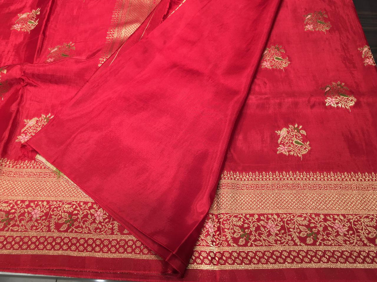 Satin Meena Crepe Saree