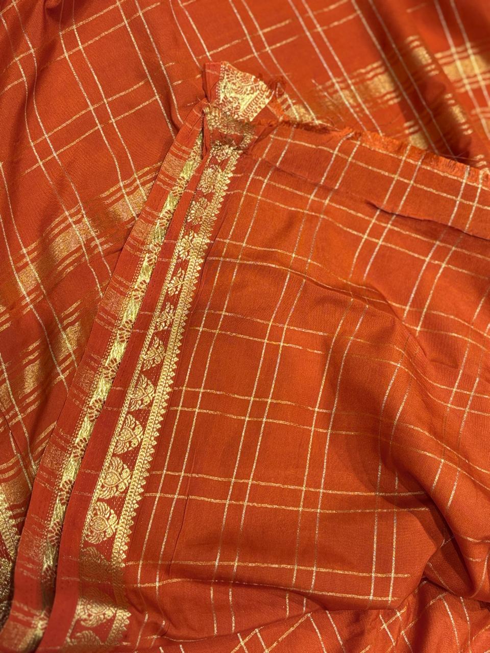 Premium Semi Mysore Crape Silk Saree