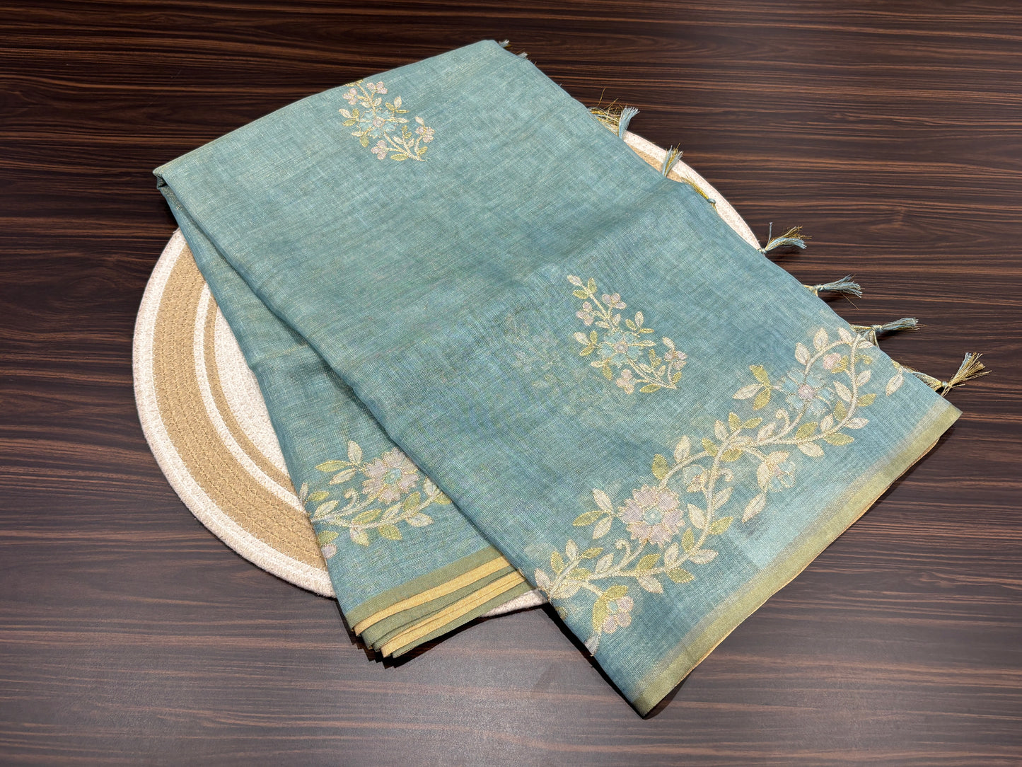 Tissue organza saree