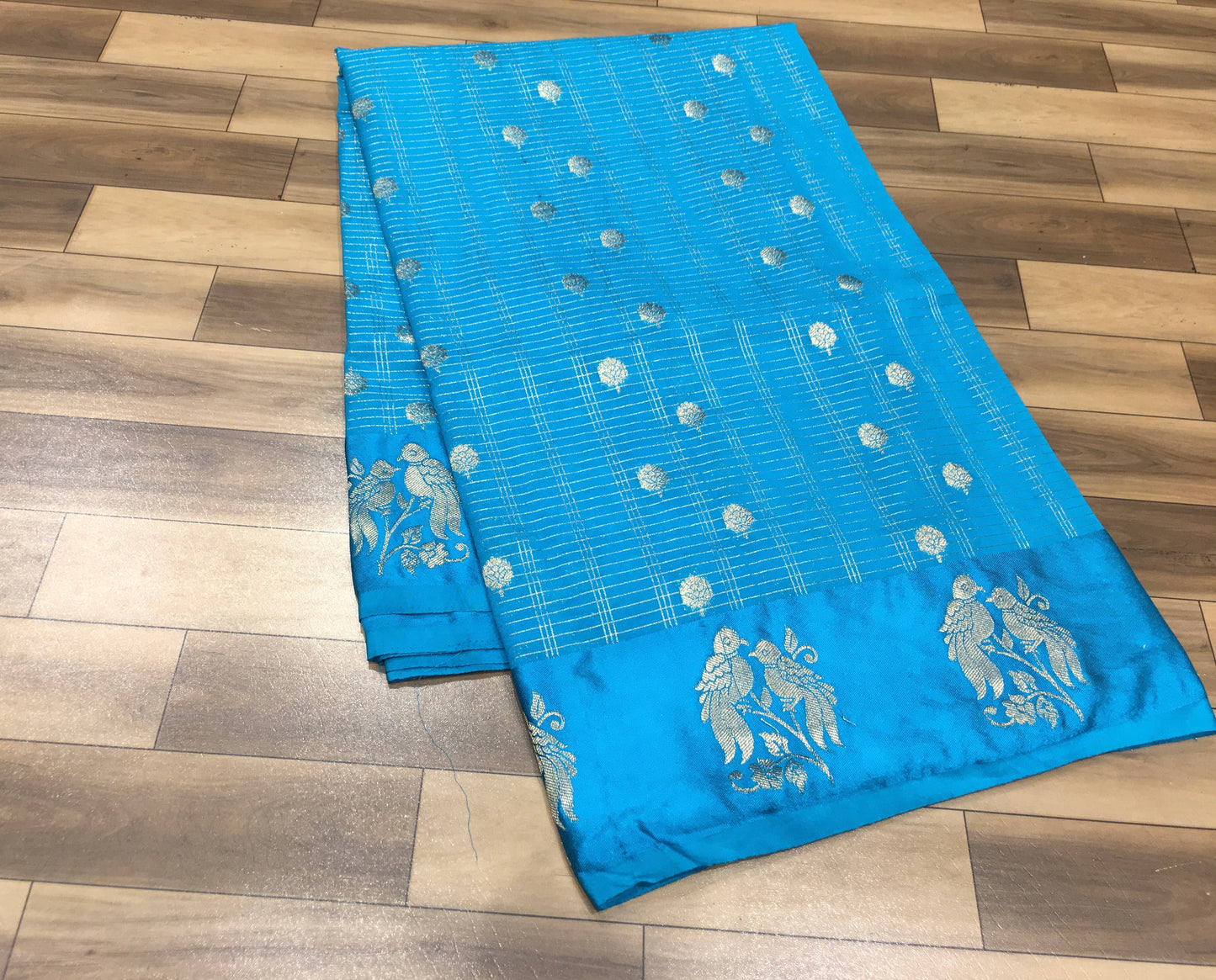 Semi Crape with Satin boarder