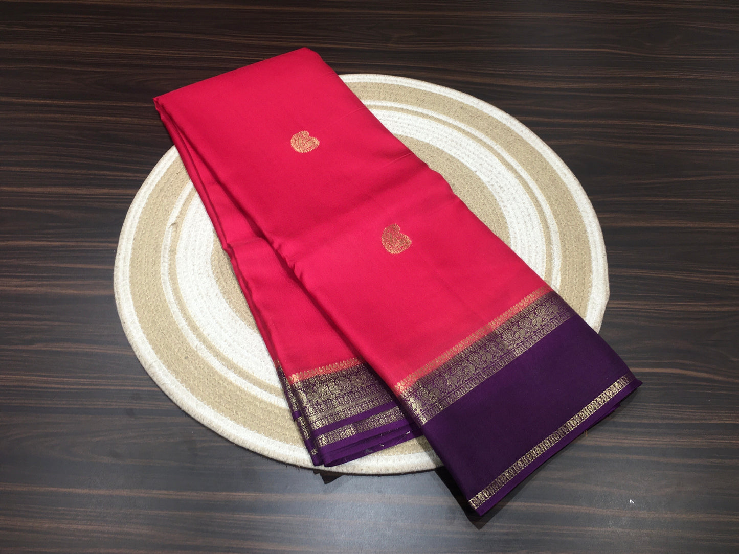 Moonga crape saree