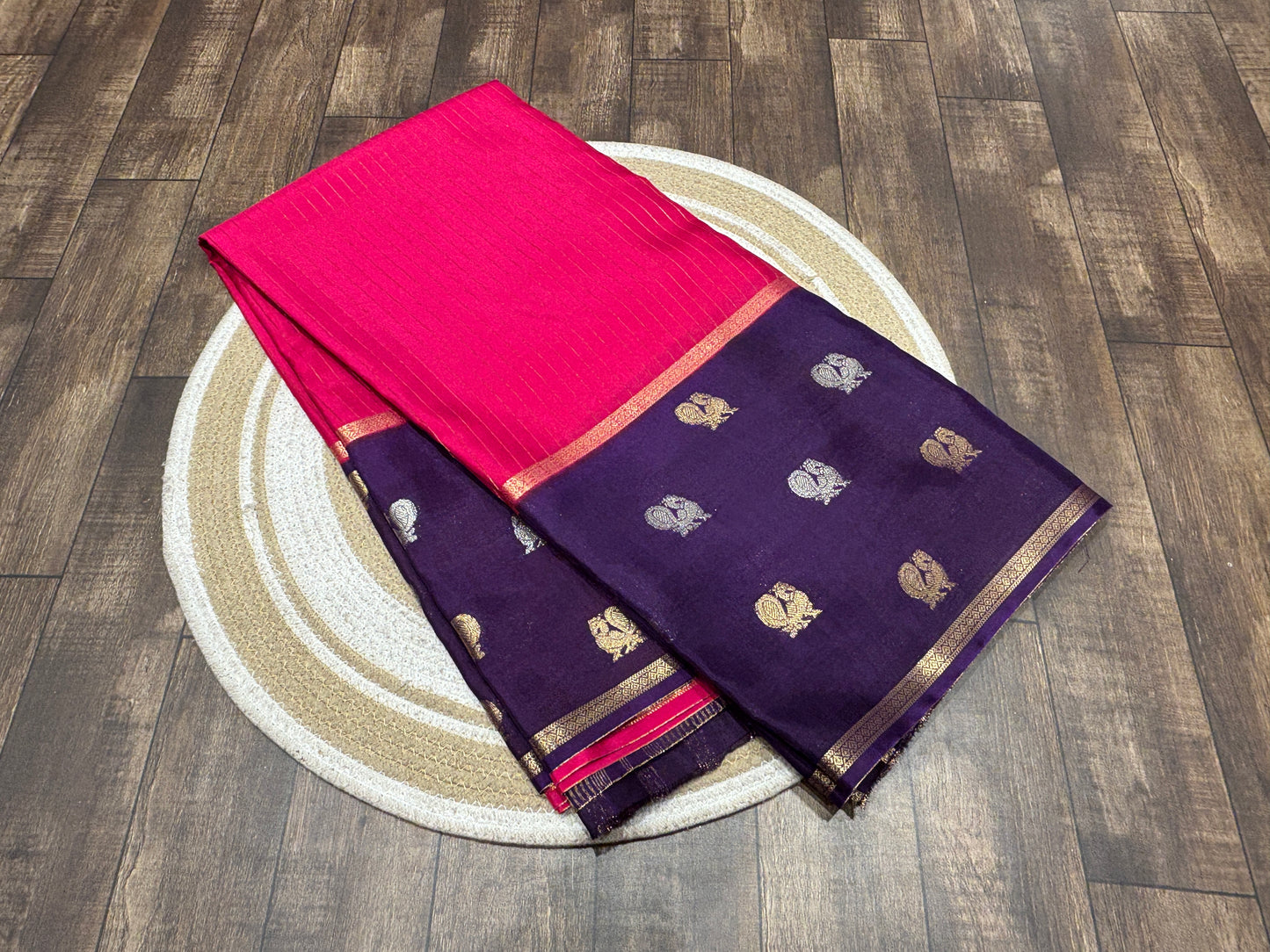 Semi Mysore crape saree