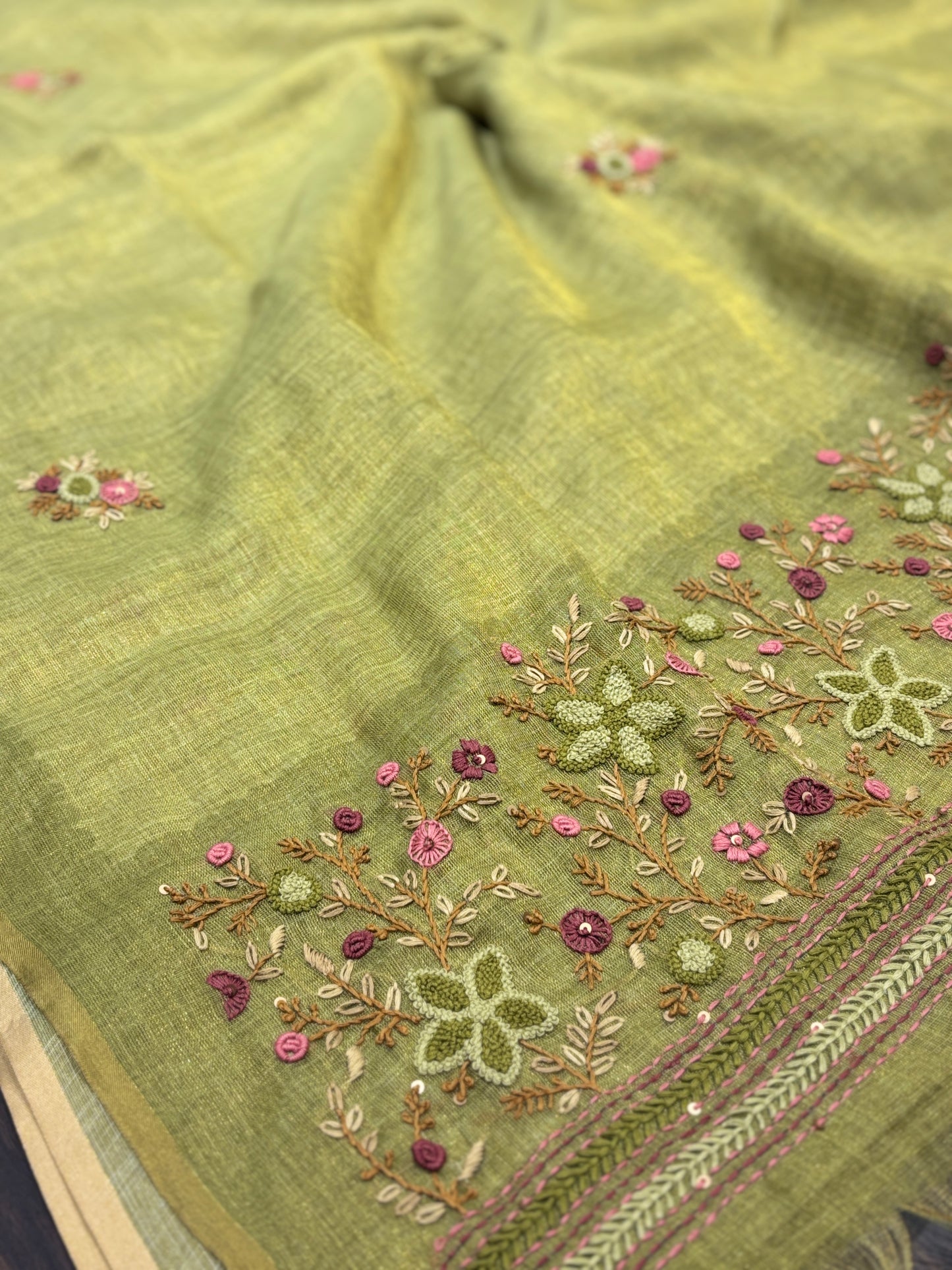 Lilen cotton saree