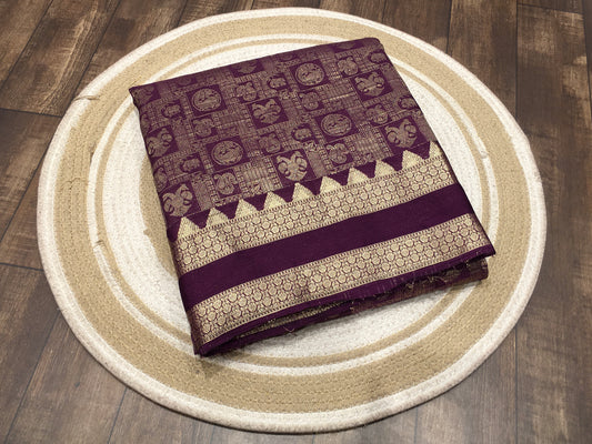 Chiffon broced saree
