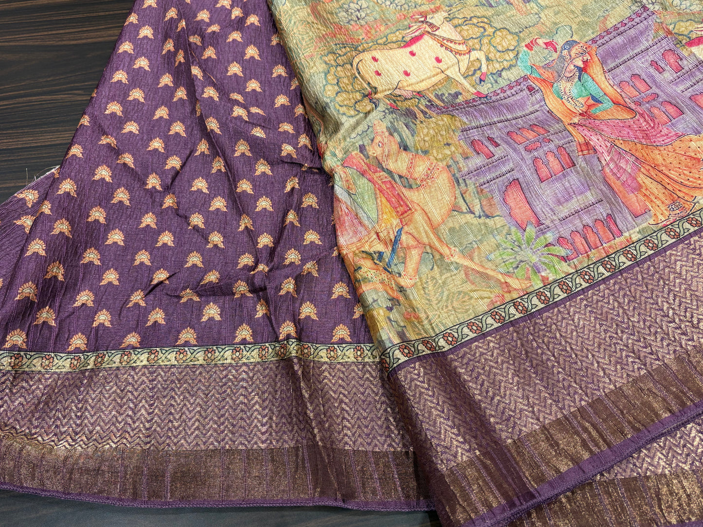 Plumeria silk saree