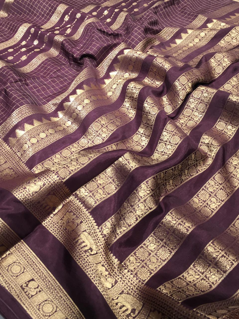 Semi Mysore Crape Silk