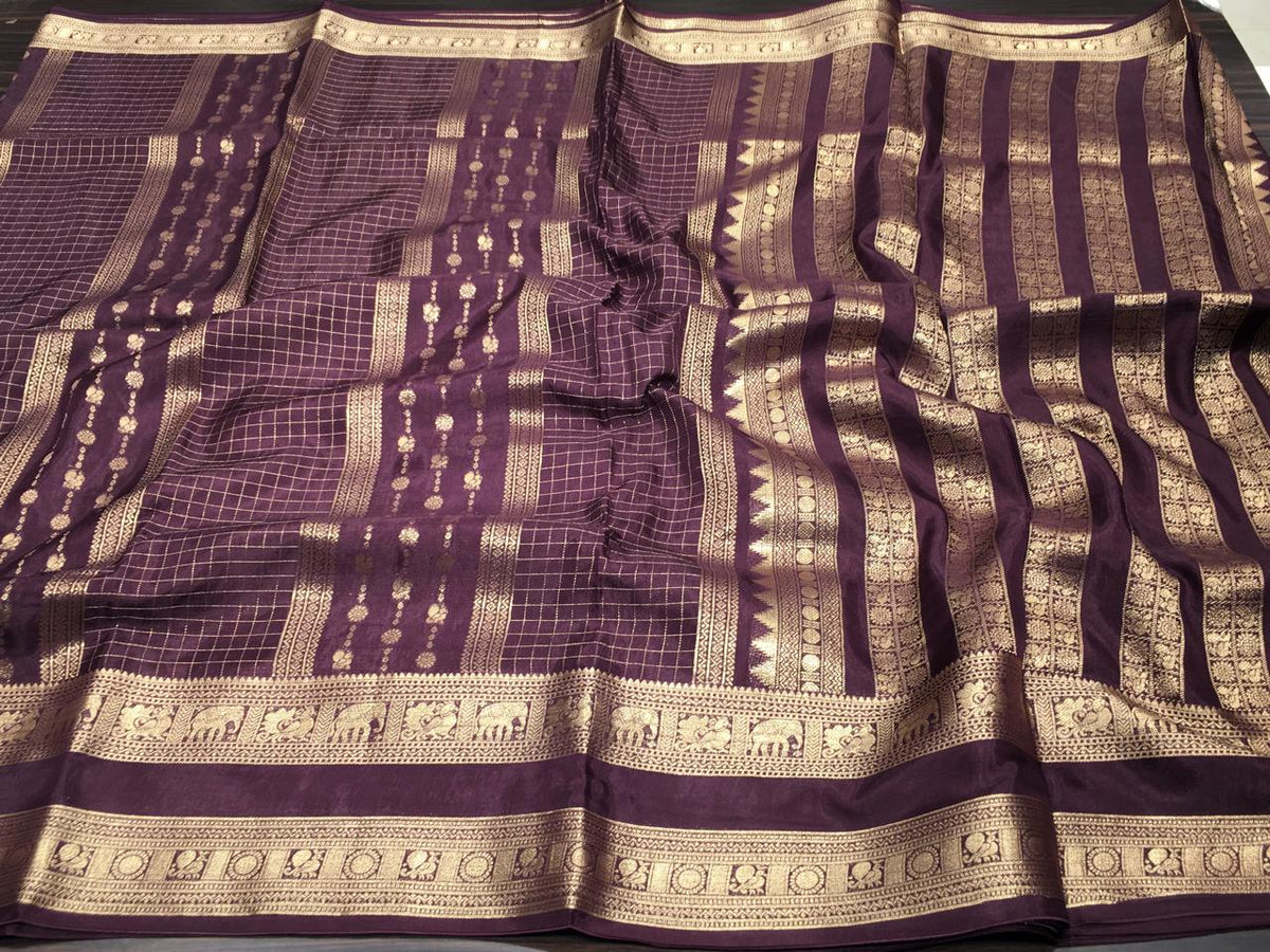 Semi Mysore Crape Silk