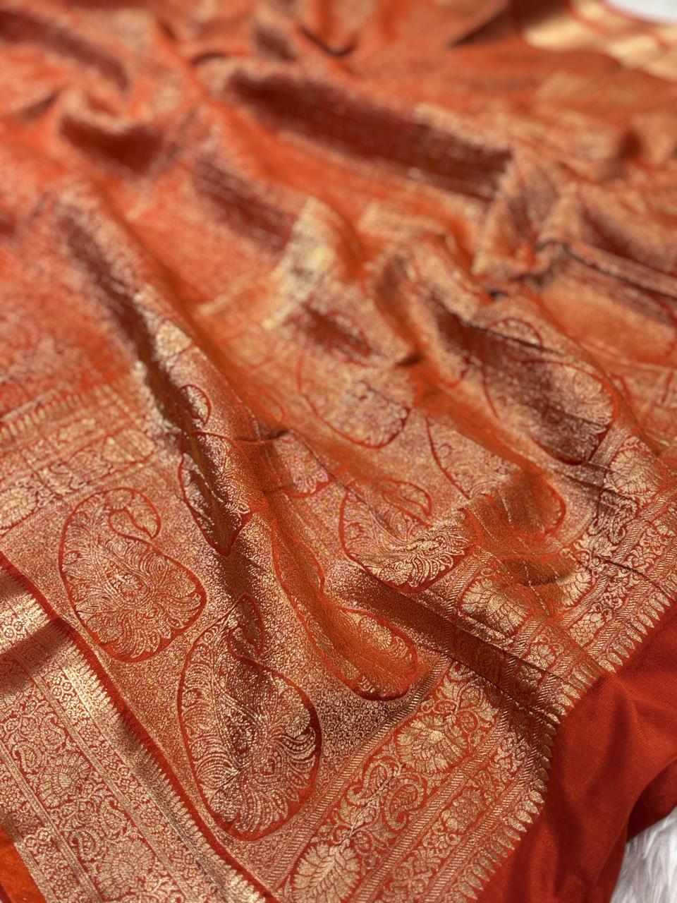 Wrinkle Chiffon Saree
