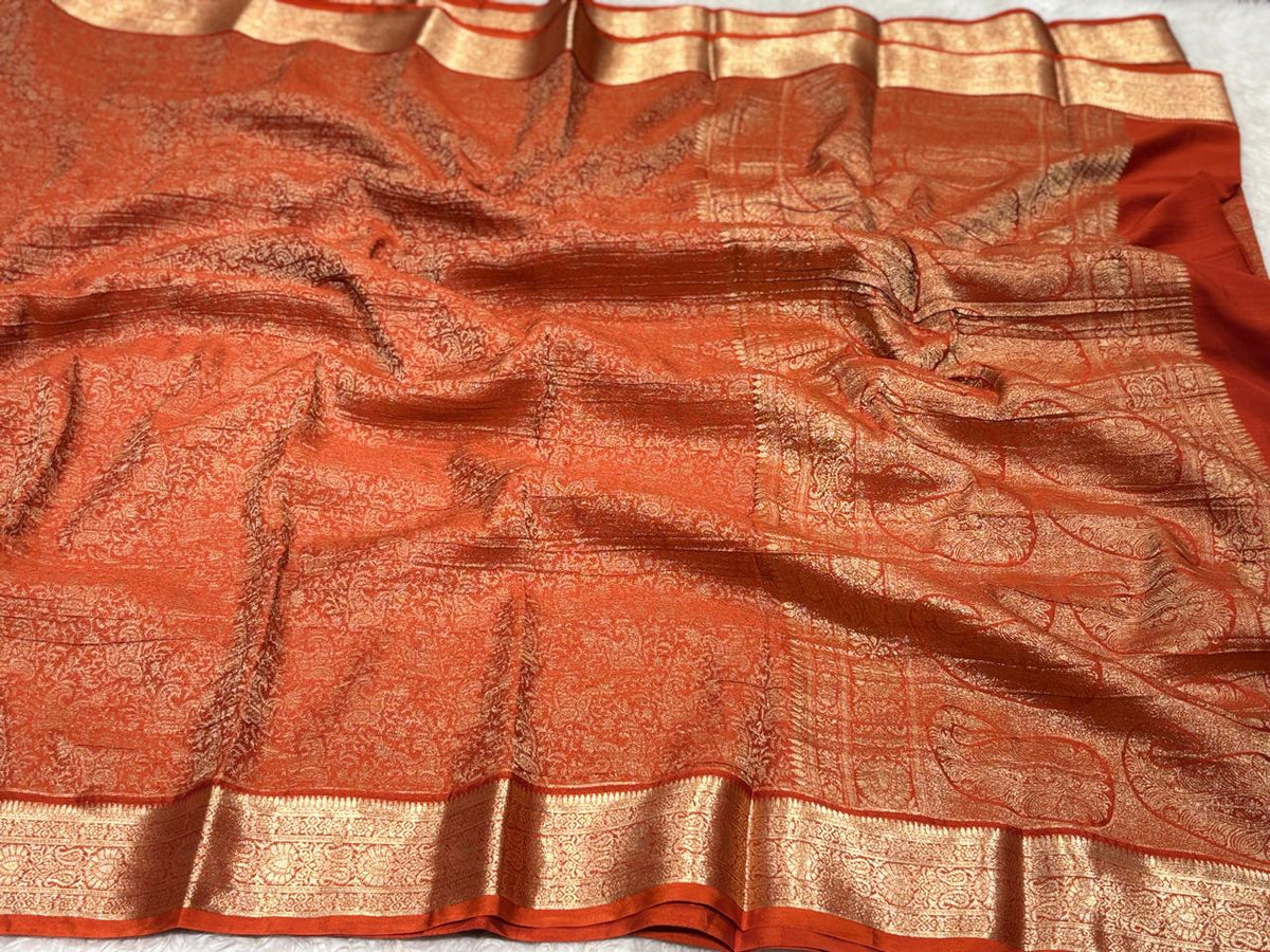 Wrinkle Chiffon Saree