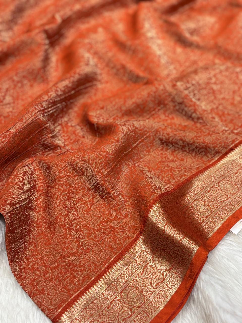 Wrinkle Chiffon Saree