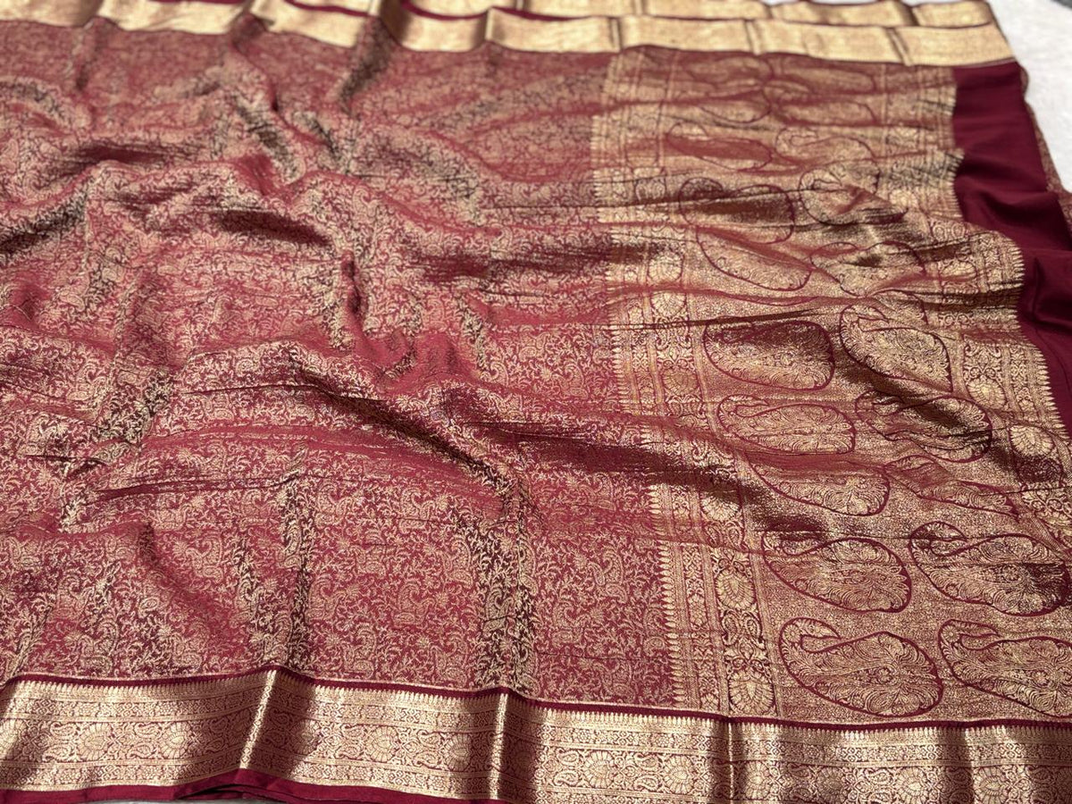 Wrinkle Chiffon Saree