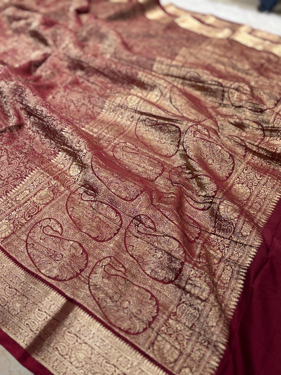 Wrinkle Chiffon Saree