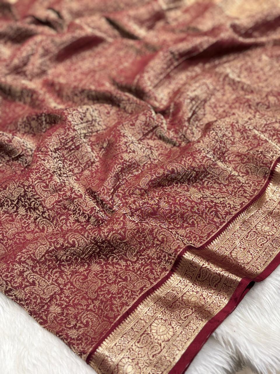 Wrinkle Chiffon Saree